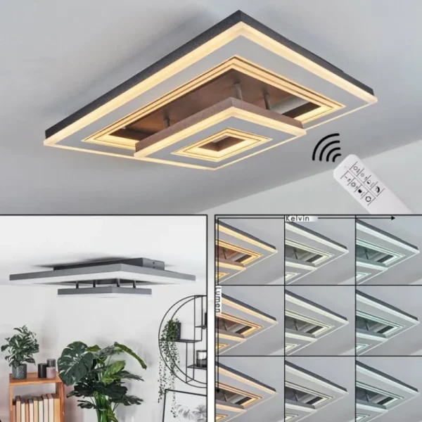 hofstein Plafonnier Kolo LED Noir, Blanc, 1 lumière* Lampes Modernes