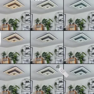 hofstein Plafonnier Kolo LED Noir, Blanc, 1 lumière* Lampes Modernes