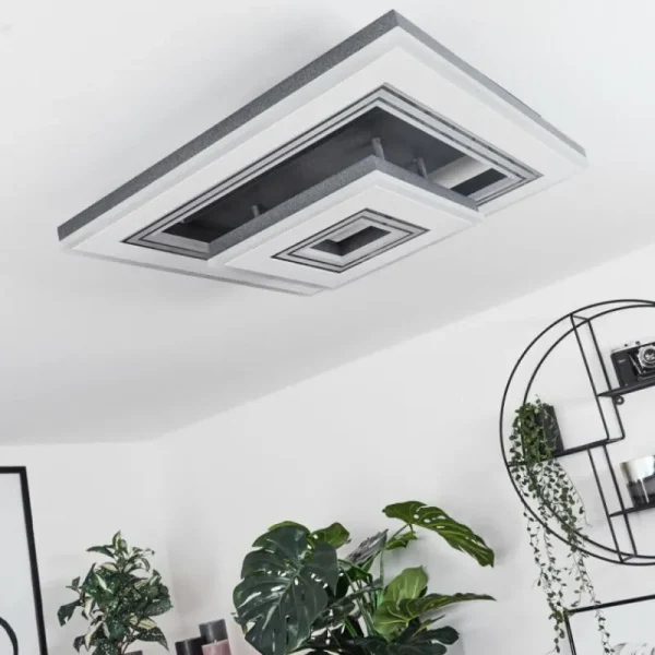 hofstein Plafonnier Kolo LED Noir, Blanc, 1 lumière* Lampes Modernes