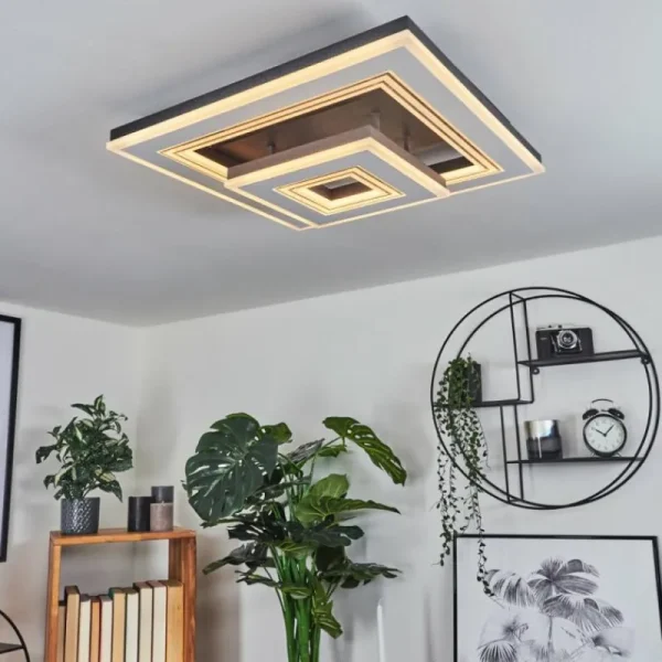hofstein Plafonnier Kolo LED Noir, Blanc, 1 lumière* Lampes Modernes