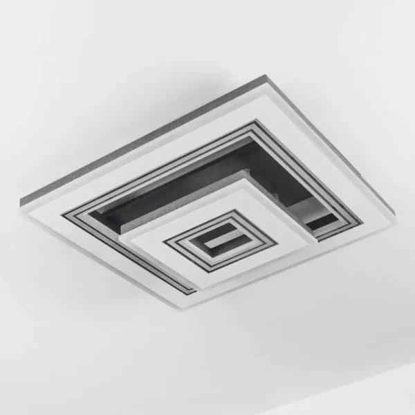 hofstein Plafonnier Kolo LED Noir, Blanc, 1 lumière* Lampes Modernes