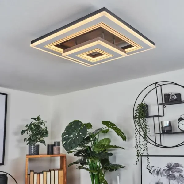 hofstein Plafonnier Kolo LED Noir, Blanc, 1 lumière* Lampes Modernes