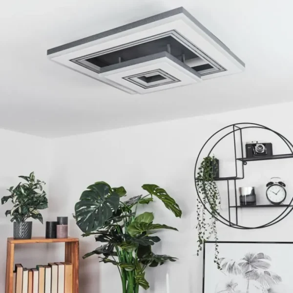 hofstein Plafonnier Kolo LED Noir, Blanc, 1 lumière* Lampes Modernes