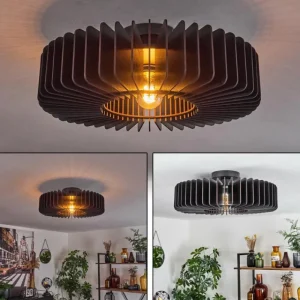 hofstein Plafonnier Konbongou Noir, 1 lumière* Lampes Modernes