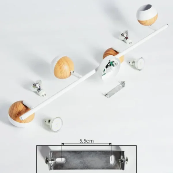 hofstein Plafonnier Kotaoa LED Blanc, 4 lumières* Lampes Modernes