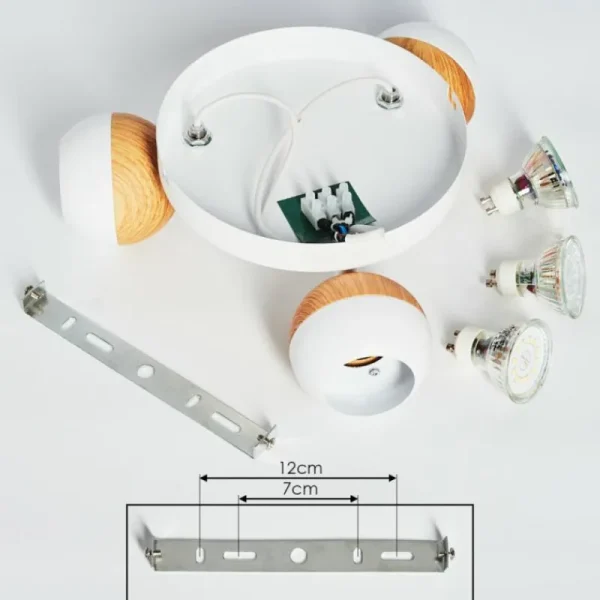 hofstein Plafonnier Kotaoa LED Blanc, 3 lumières* Lampes Modernes