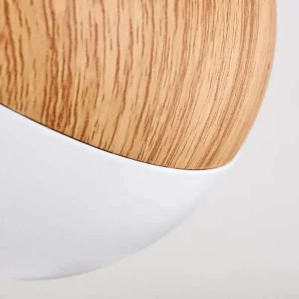 hofstein Plafonnier Kotaoa LED Bois clair, Blanc, 2 lumières* Lampes Modernes