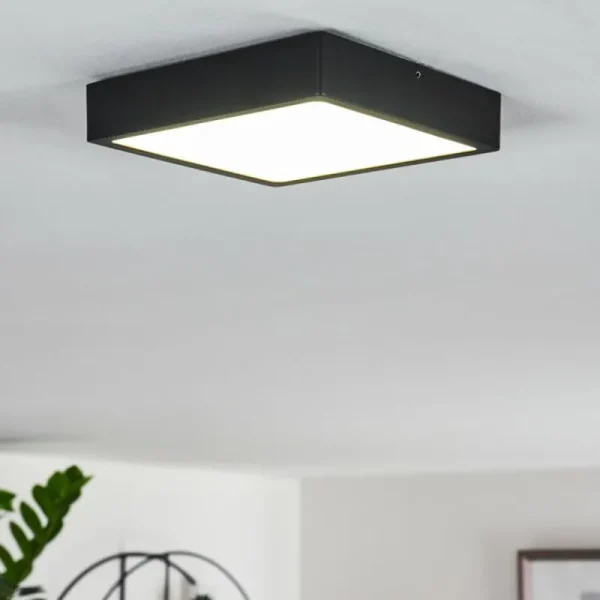 hofstein Plafonnier Kragos LED Noir, 1 lumière* Lampes Modernes