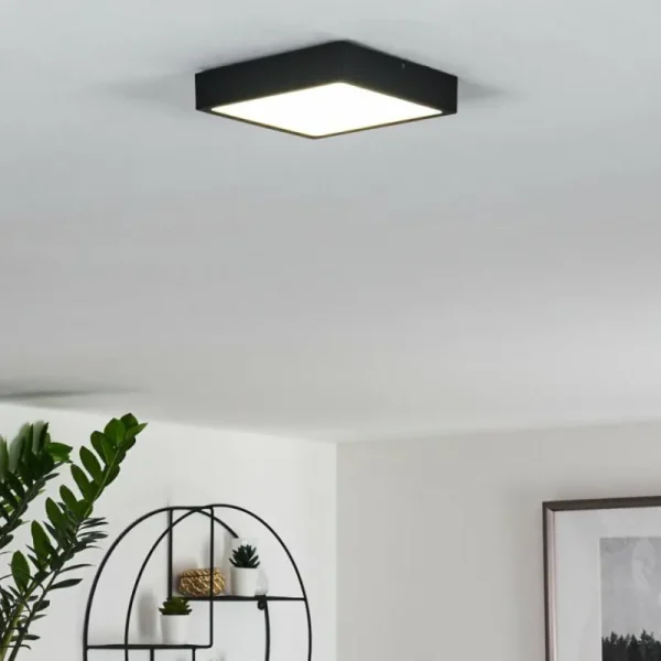 hofstein Plafonnier Kragos LED Noir, 1 lumière* Lampes Modernes