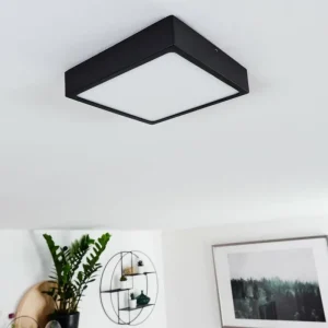 hofstein Plafonnier Kragos LED Noir, 1 lumière* Lampes Modernes