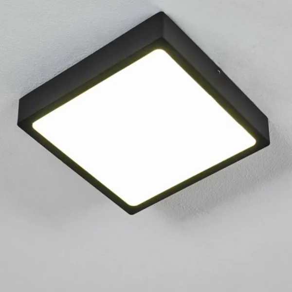 hofstein Plafonnier Kragos LED Noir, 1 lumière* Lampes Modernes