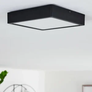hofstein Plafonnier Kragos LED Noir, 1 lumière* Lampes Modernes