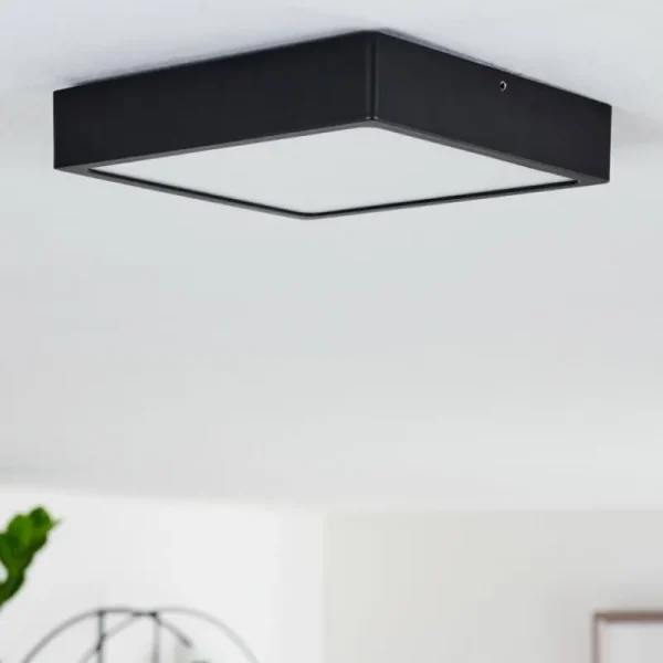 hofstein Plafonnier Kragos LED Noir, 1 lumière* Lampes Modernes