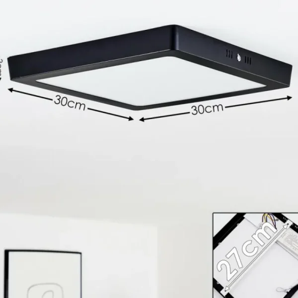 hofstein Plafonnier Kragos Noir, 1 lumière* Lampes Modernes
