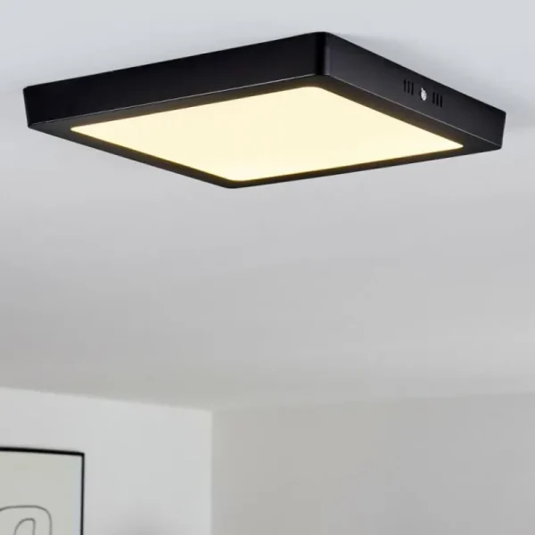 hofstein Plafonnier Kragos Noir, 1 lumière* Lampes Modernes