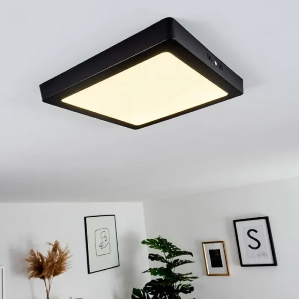 hofstein Plafonnier Kragos Noir, 1 lumière* Lampes Modernes