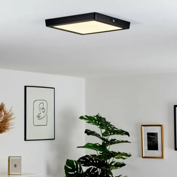 hofstein Plafonnier Kragos Noir, 1 lumière* Lampes Modernes