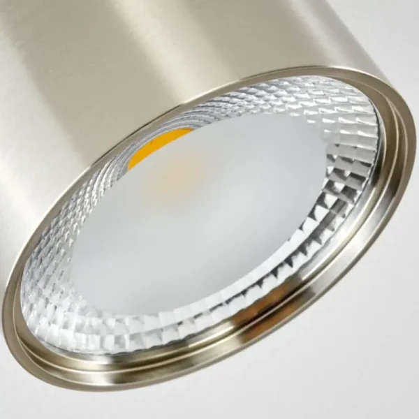hofstein Plafonnier Kristallo LED Nickel mat, 1 lumière* Lampes En Verre