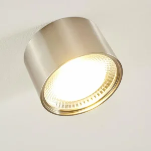 hofstein Plafonnier Kristallo LED Nickel mat, 1 lumière* Lampes En Verre