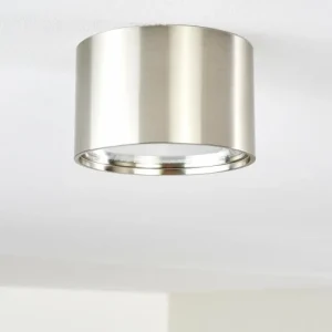 hofstein Plafonnier Kristallo LED Nickel mat, 1 lumière* Lampes En Verre