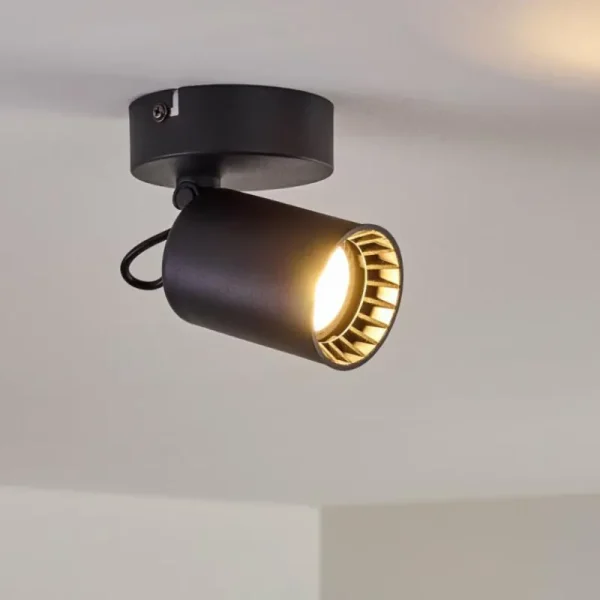 hofstein Plafonnier Kullaberg Noir, 1 lumière* Lampes Modernes