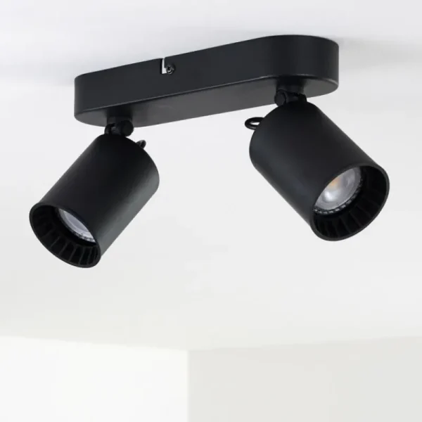 hofstein Plafonnier Kullaberg Noir, 2 lumières* Lampes Modernes
