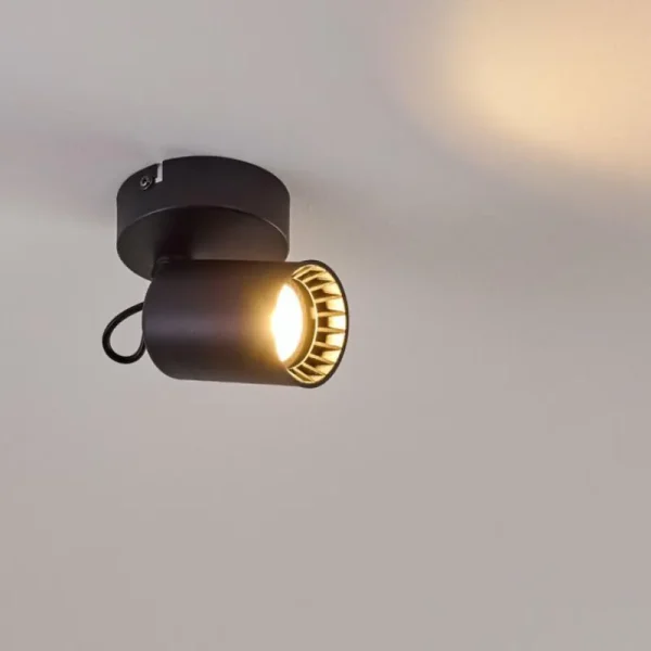 hofstein Plafonnier Kullaberg Noir, 1 lumière* Lampes Modernes