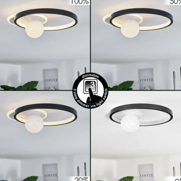 hofstein Plafonnier Lahela LED Blanc, 1 lumière* Lampes Modernes