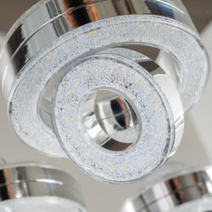 hofstein Plafonnier Lakeshore LED Chrome, 8 lumières* Lampes Modernes