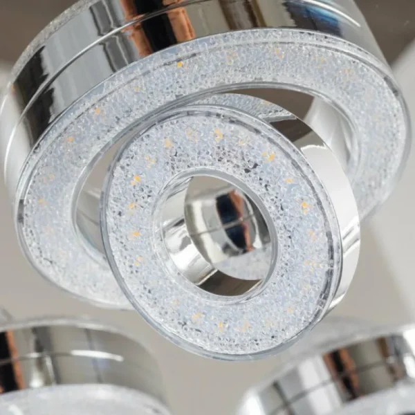 hofstein Plafonnier Lakeshore LED Chrome, 8 lumières* Lampes Modernes