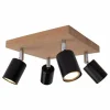 hofstein Plafonnier Languileo Bois clair, 4 lumières* Lampes Modernes
