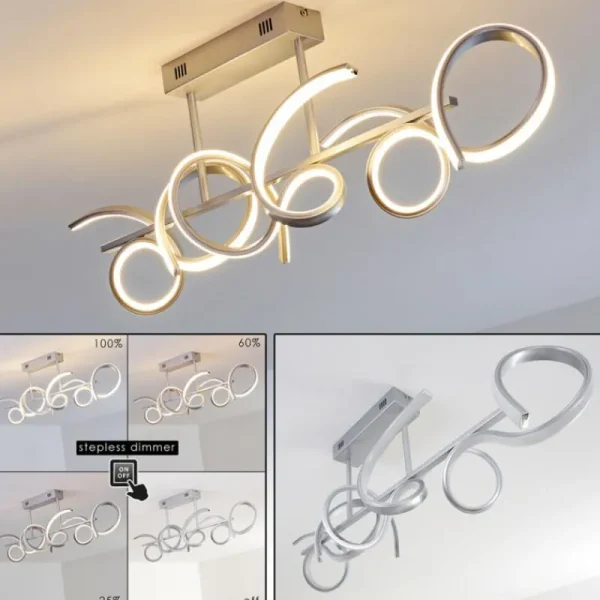 hofstein Plafonnier Lavaca LED Argenté, 1 lumière* Lampes Modernes