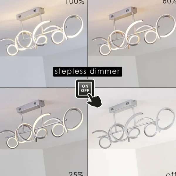 hofstein Plafonnier Lavaca LED Argenté, 1 lumière* Lampes Modernes
