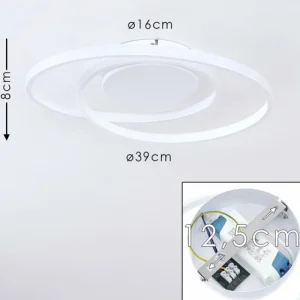 hofstein Plafonnier Leksund LED Blanc, 1 lumière* Lampes Modernes