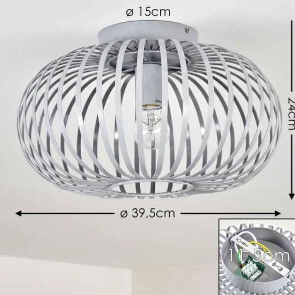 hofstein Plafonnier Lepa Gris, 1 lumière* Lampes Modernes