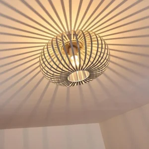 hofstein Plafonnier Lepa Gris, 1 lumière* Lampes Modernes