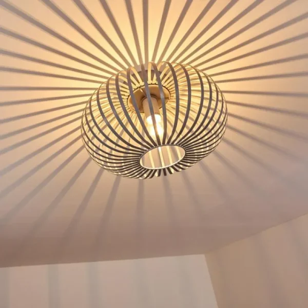 hofstein Plafonnier Lepa Gris, 1 lumière* Lampes Modernes