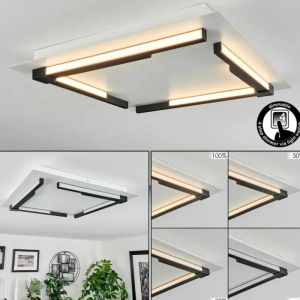 hofstein Plafonnier Leroux LED Blanc, 1 lumière* Lampes Modernes