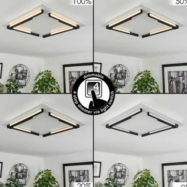 hofstein Plafonnier Leroux LED Blanc, 1 lumière* Lampes Modernes
