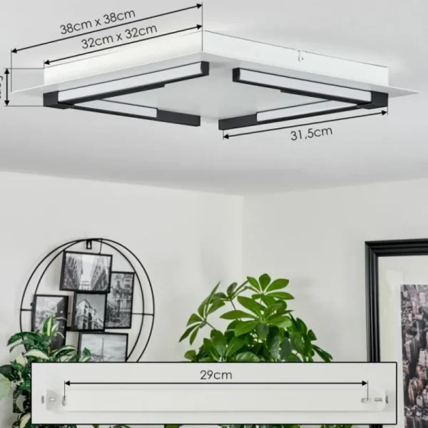 hofstein Plafonnier Leroux LED Blanc, 1 lumière* Lampes Modernes