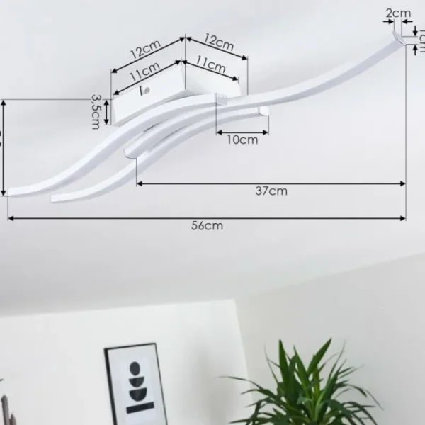 hofstein Plafonnier Letala LED Blanc, 3 lumières* Lampes Modernes