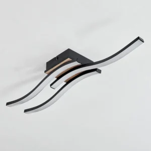hofstein Plafonnier Letala LED Couleur bois, 3 lumières* Lampes Modernes