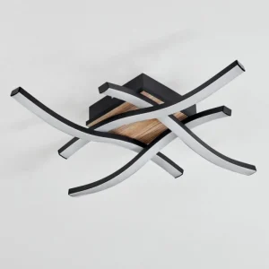 hofstein Plafonnier Letala LED Couleur bois, 4 lumières* Lampes Modernes