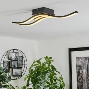 hofstein Plafonnier Letala LED Couleur bois, 3 lumières* Lampes Modernes
