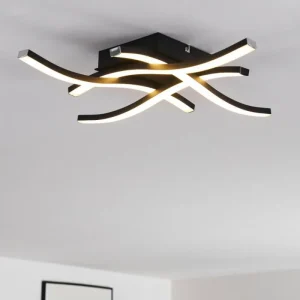 hofstein Plafonnier Letala LED Noir, 4 lumières* Lampes Modernes