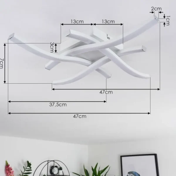 hofstein Plafonnier Letala LED Noir, 4 lumières* Lampes Modernes
