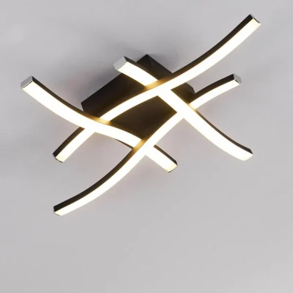 hofstein Plafonnier Letala LED Noir, 4 lumières* Lampes Modernes