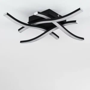 hofstein Plafonnier Letala LED Noir, 4 lumières* Lampes Modernes
