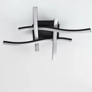 hofstein Plafonnier Letala LED Noir, 4 lumières* Lampes Modernes