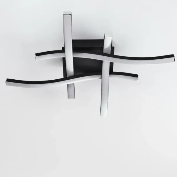 hofstein Plafonnier Letala LED Noir, 4 lumières* Lampes Modernes